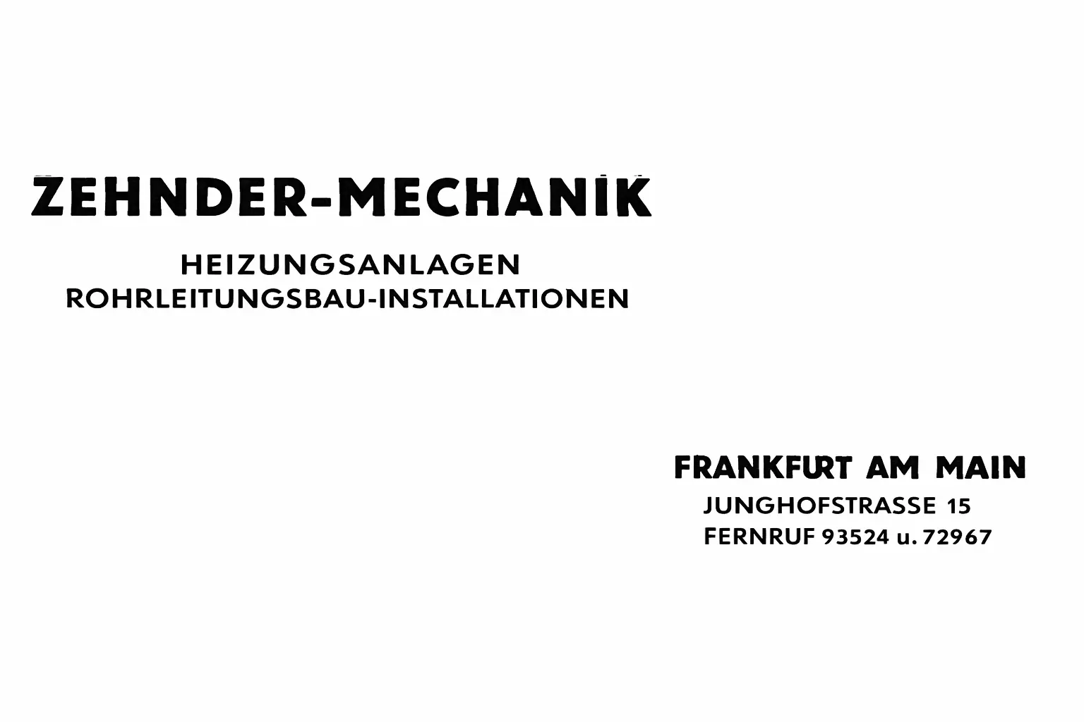 Zehnder Mechanik, Junghofstraße logo